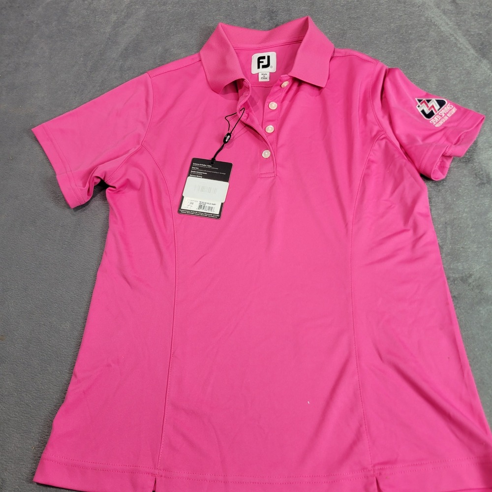 FootJoy Polo Womens Small Pink PD WN SS Solid Shirt Golf Seven Springs 27068 NEW